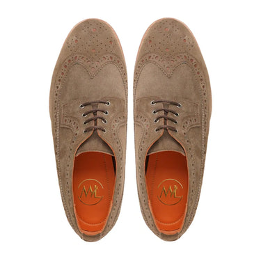 Gianni – Handmade Suede Brogue Derby Shoes